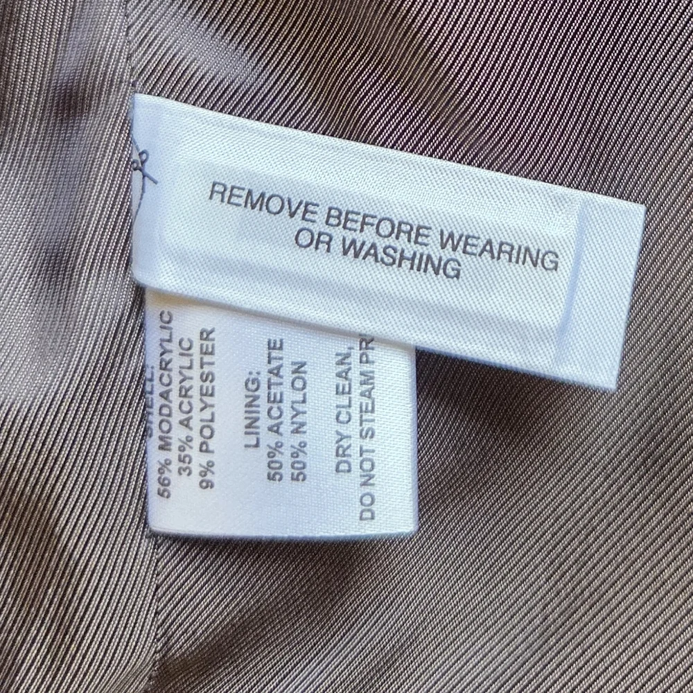 LOFT Faux Fox Fur Vest Cropped Style Brown Tan Size Medium Large NEW With Tags - Picture 5 of 6